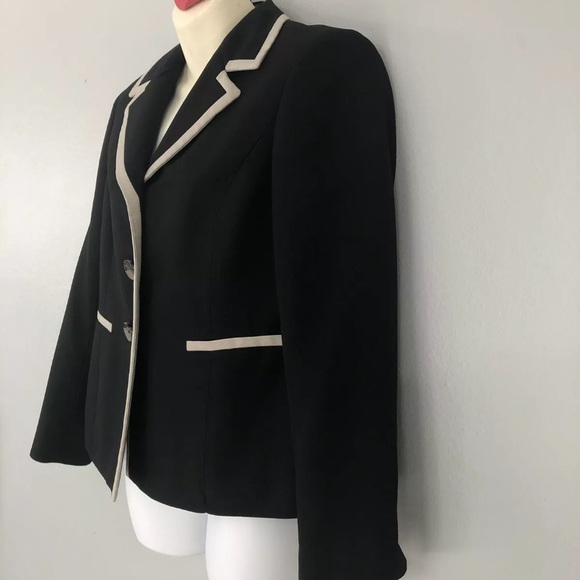 Le Suit Separates 8P Three Button Blazer Black - Picture 2 of 7